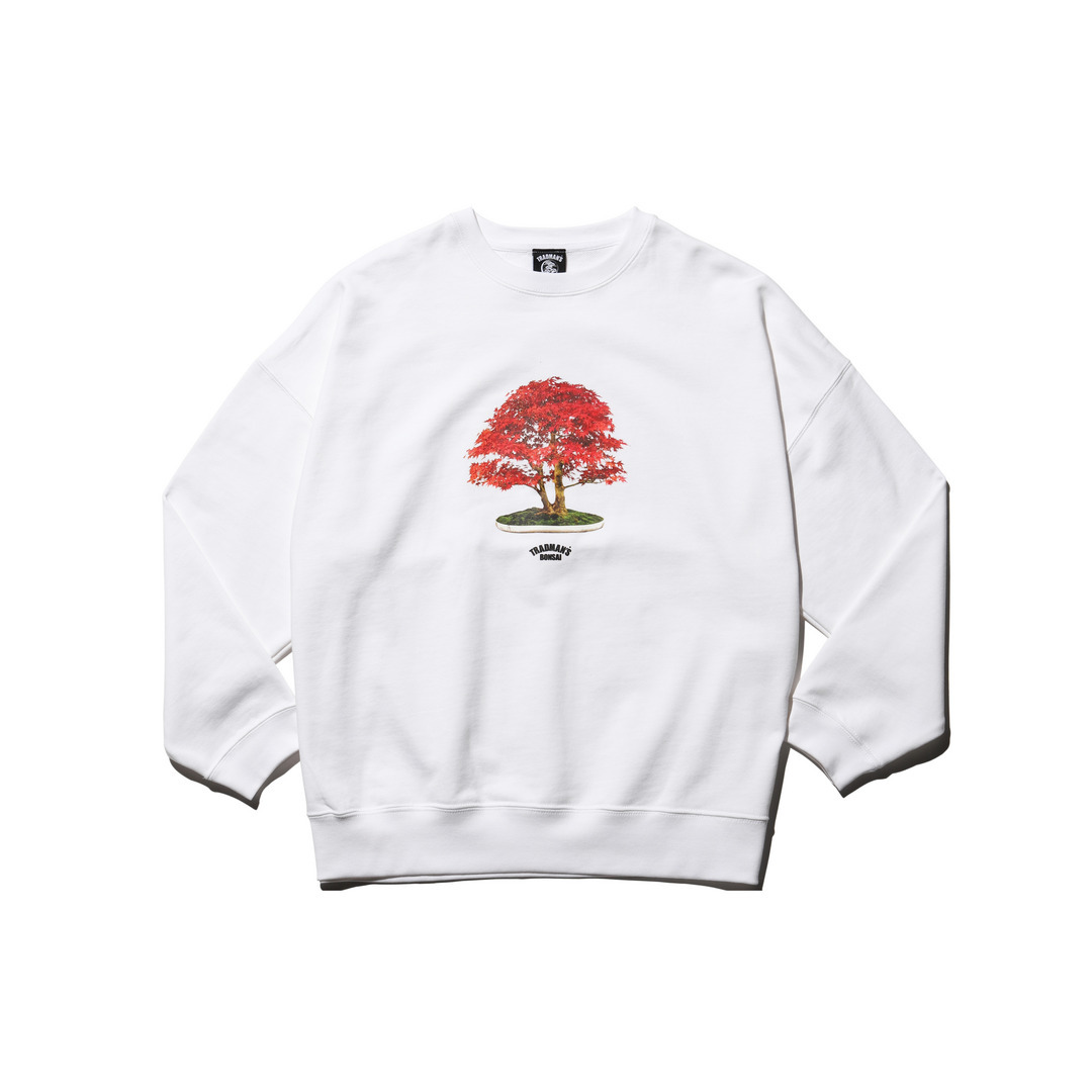 Autumn Leaves Sweat -WHITE-｜TRADMAN'S BONSAI ONLINE STORE